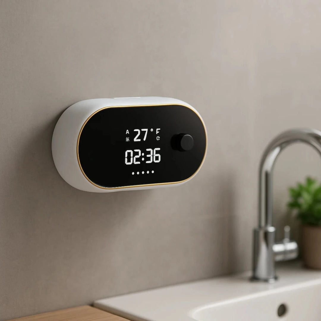 Techify™ foam soap dispenser in usage, highlighting automatic and hygienic design — perfect for modern bathrooms and kitchens.